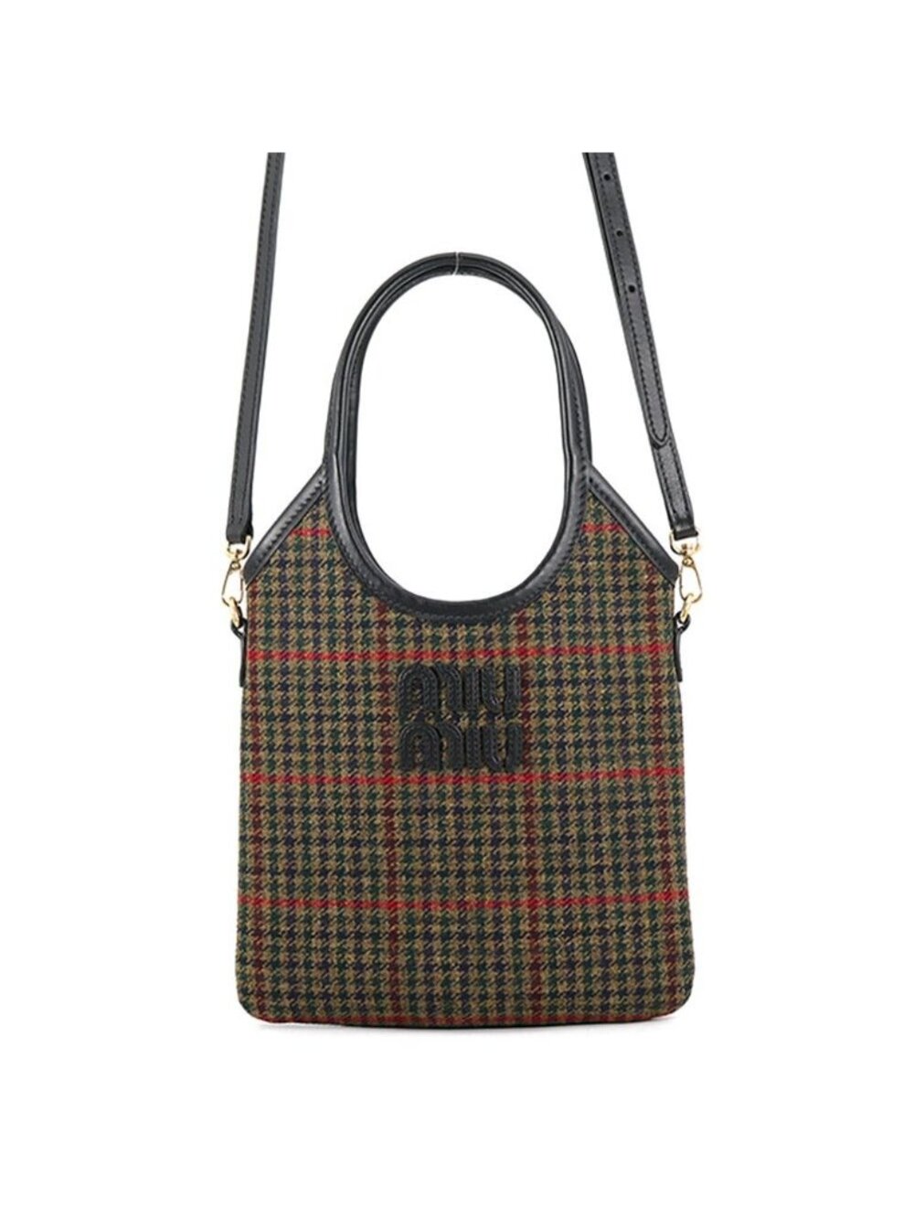 Miu Miu Handbag Ivy Mini Fabric Leather 2-Way
